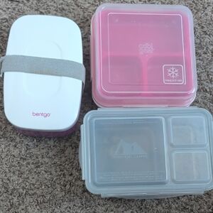 Bentgo White and Pink Lunch Box Trio